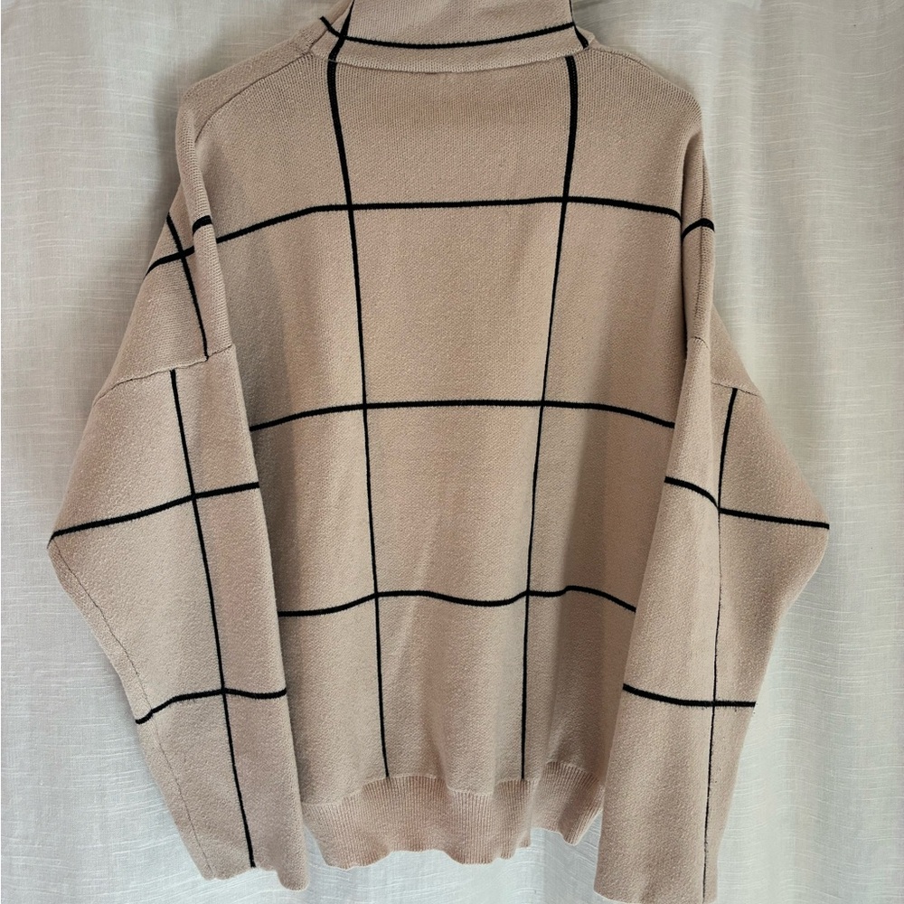 Cream Sweater with Black Accents (Davi & Dani)